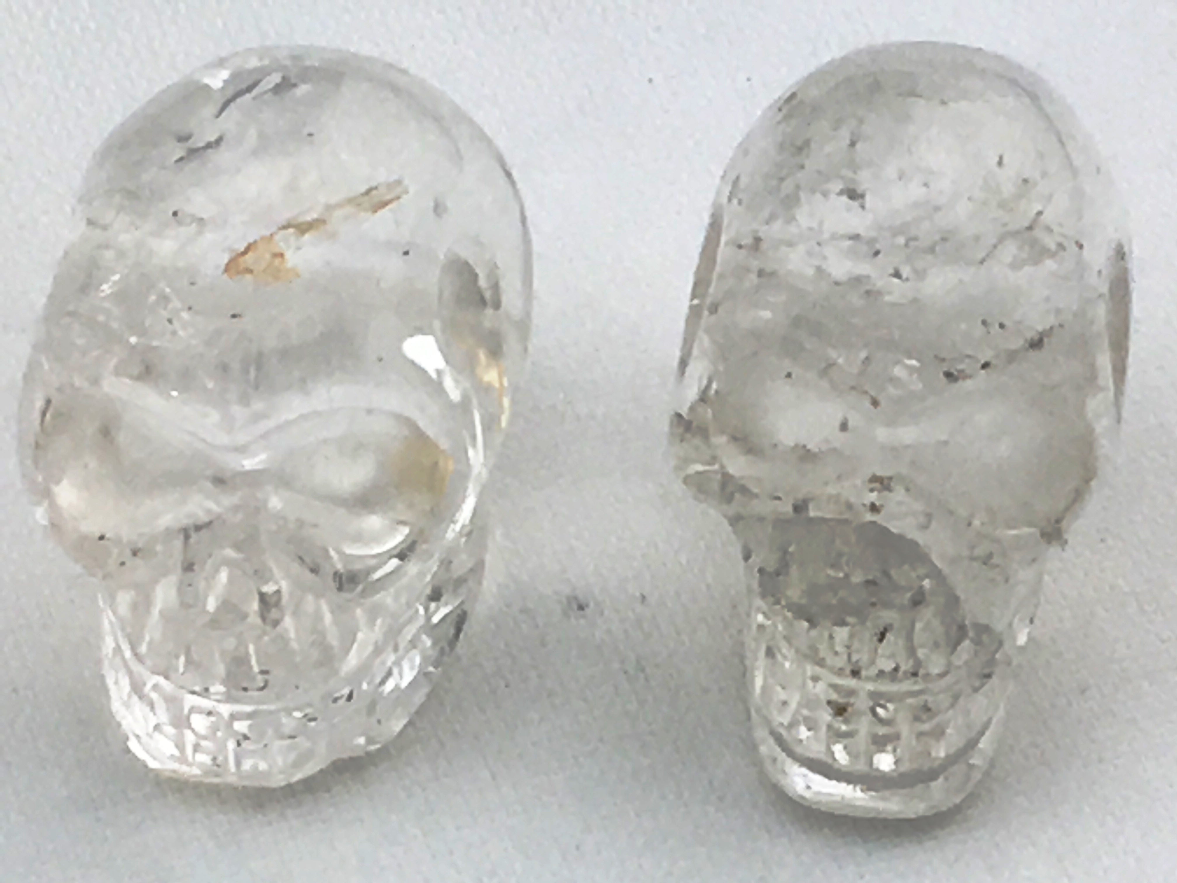 Quartz:  Clear Skull , Drilled